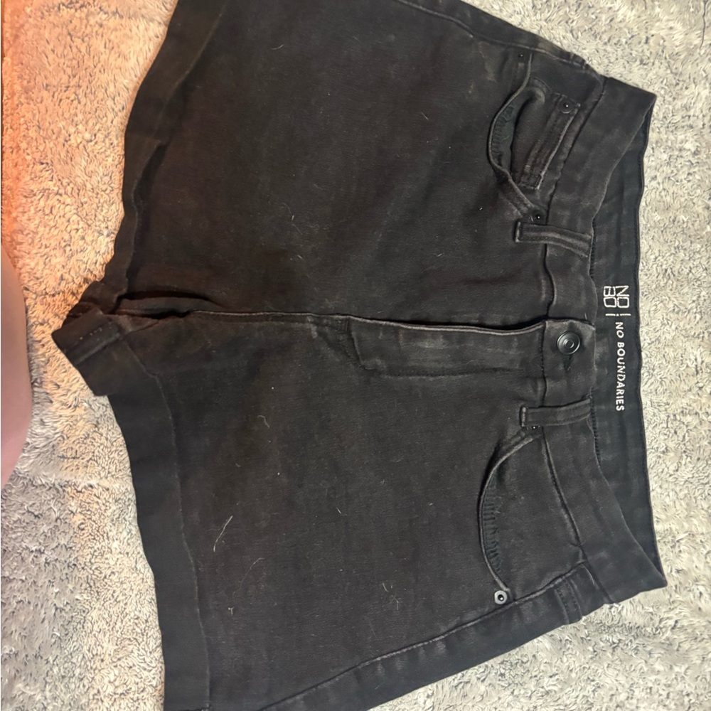 No Boundaries Women's High Waist Black Shorts